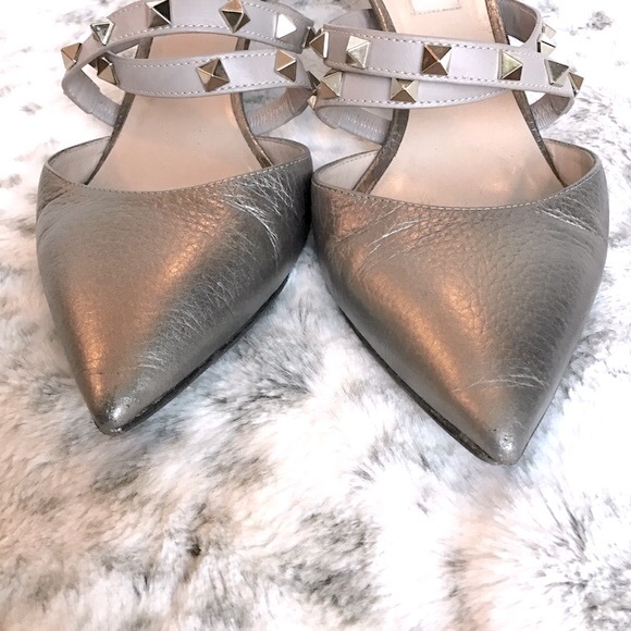 VALENTINO GARAVANI. Rockstud Crisscross Mules Sz 38.5 - Picture 5 of 7